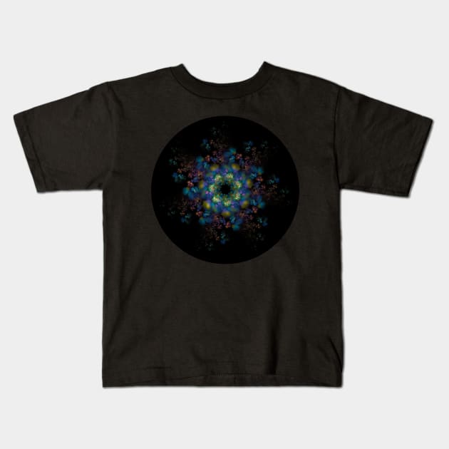 Flowers in Space Kids T-Shirt by ElviraDraat